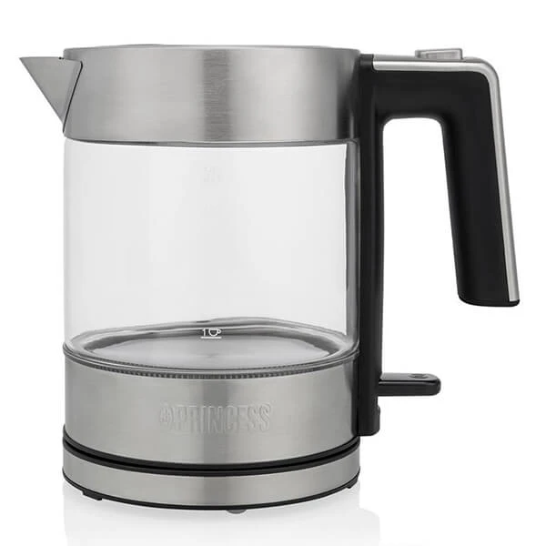Princess Glas-Wasserkocher Edelstahl, 1 Liter, Brighton - Wasserkocher