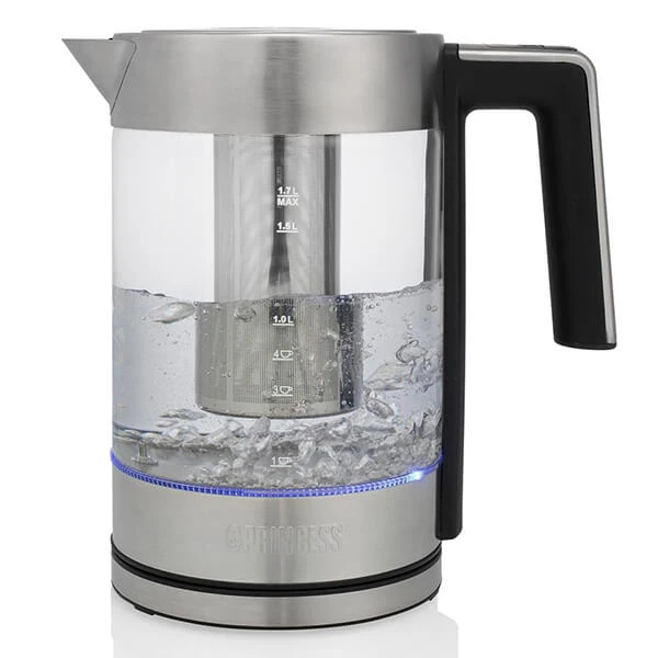 Princess Glas-Tee-Wasserkocher Edelstahl, 1.7 Liter, London Deluxe - Wasserkocher – Bild 3