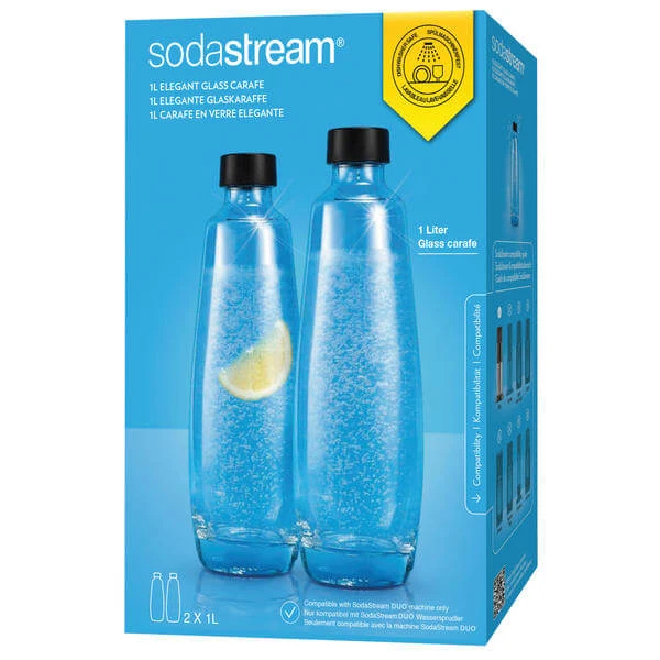 Sodastream 2 X 1L Glaskaraffe - Zubehör Trinkwassersprudler – Bild 2