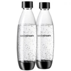 Sodastream 2 X 1L Kunststoff FUSE Schwarz - Zubehör Trinkwassersprudler