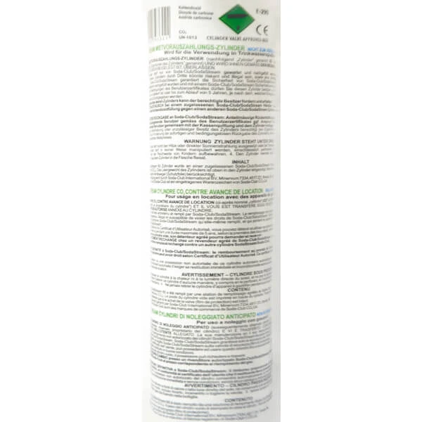 Sodastream CO2 60l Austauschzylinder Füllung - Kohlensäure Zylinder Für Wassersprudler – Bild 2