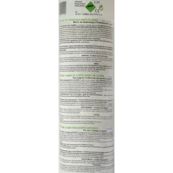 Sodastream CO2 130l Austauschzylinder Füllung - Kohlensäure Zylinder Für Wassersprudler – Bild 2